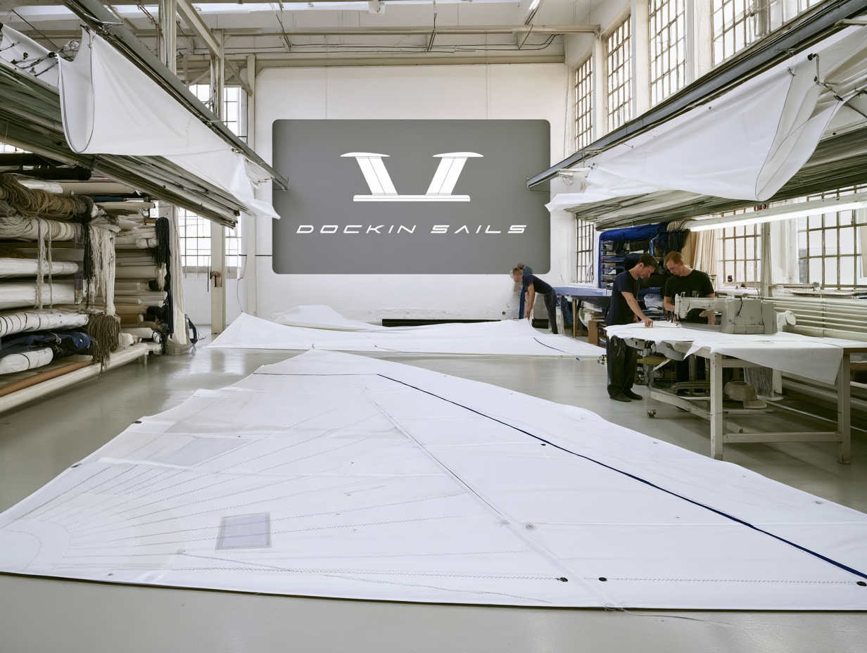 Sailmaking workshop producing custom yacht sails